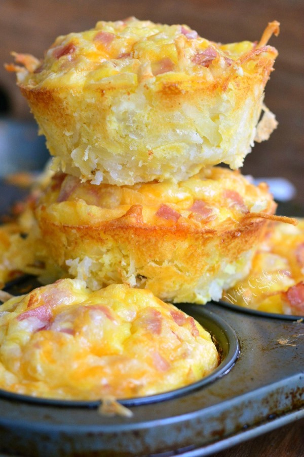 Ham Egg and Cheese Hash Brown Breakfast Muffins Recipes