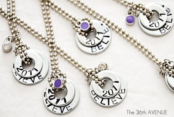 16. Believe Washer Necklaces