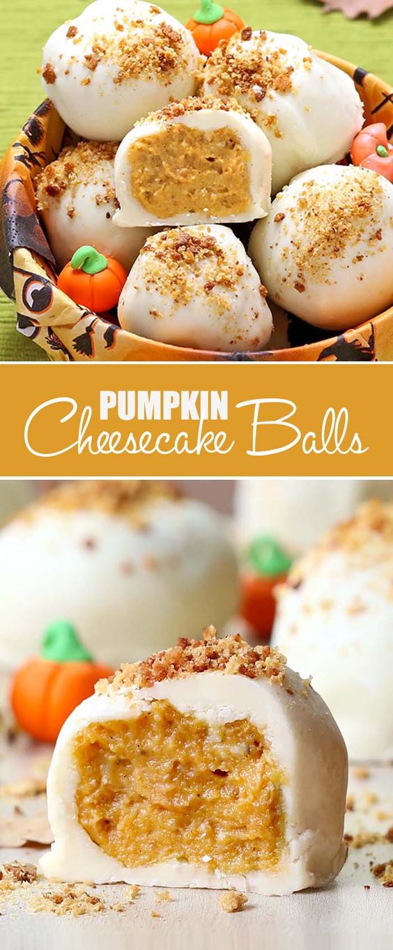 Pumpkin Cheesecake Balls