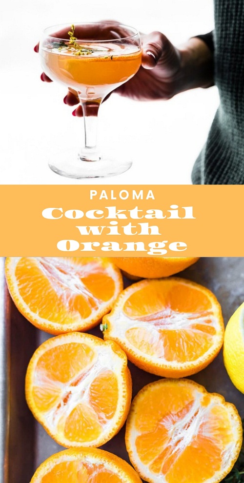 Light Paloma Cocktail with Orange