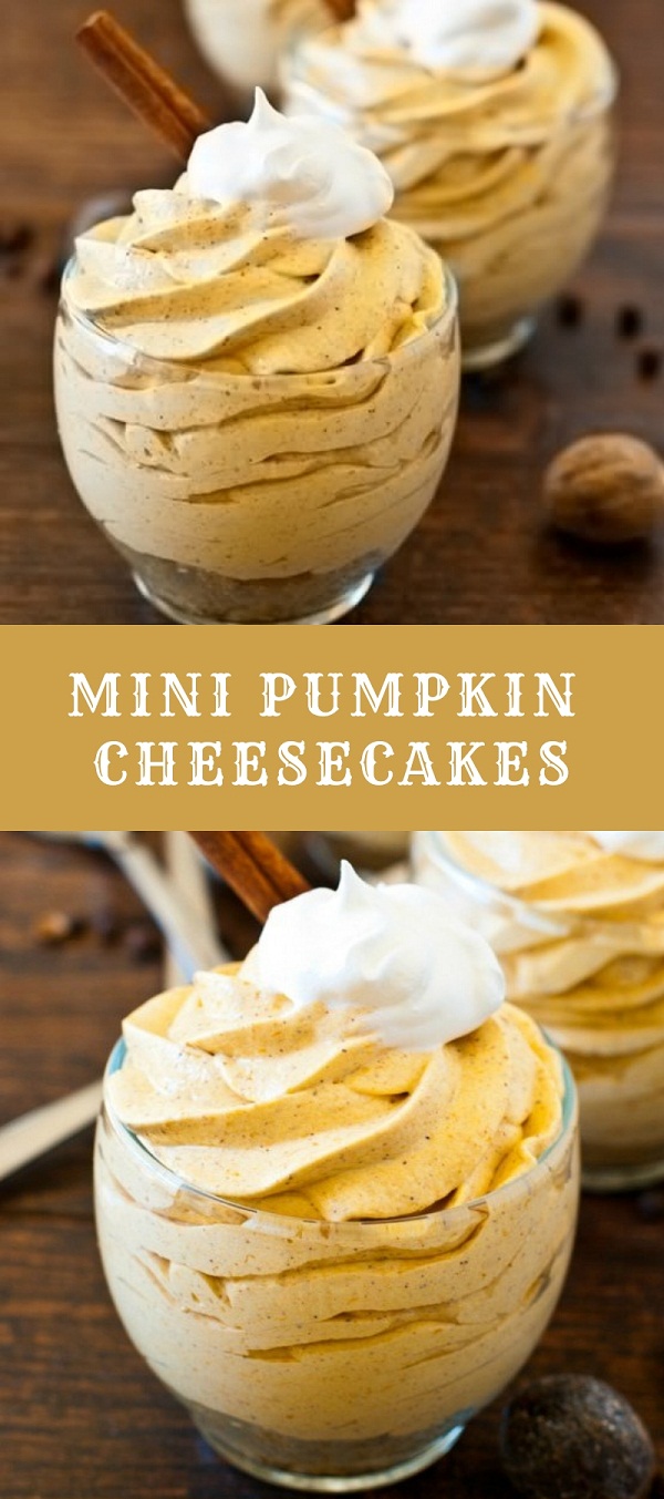 No-Bake Mini Pumpkin Cheesecakes