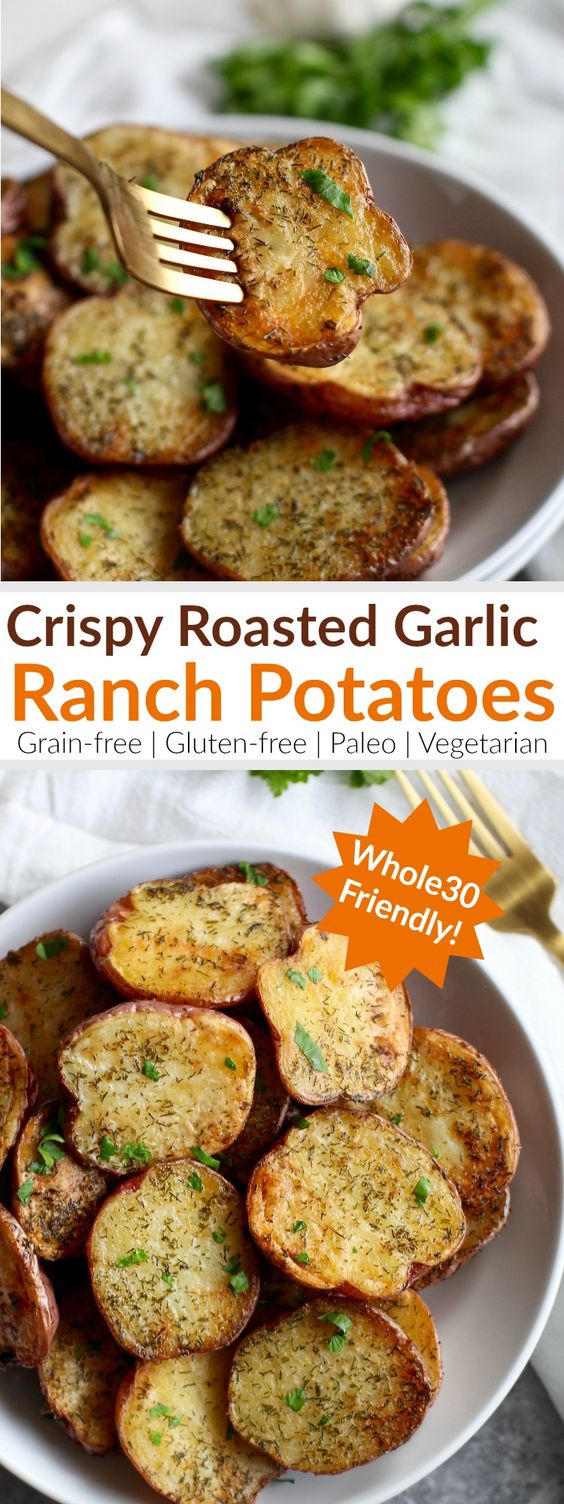Crispy Garlic Ranch Roasted Potatoes