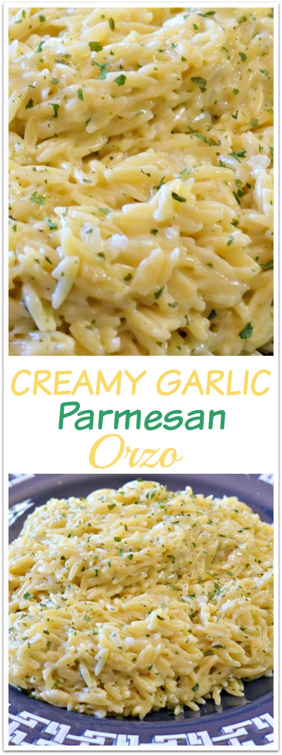 Creamy Garlic Parmesan Orzo