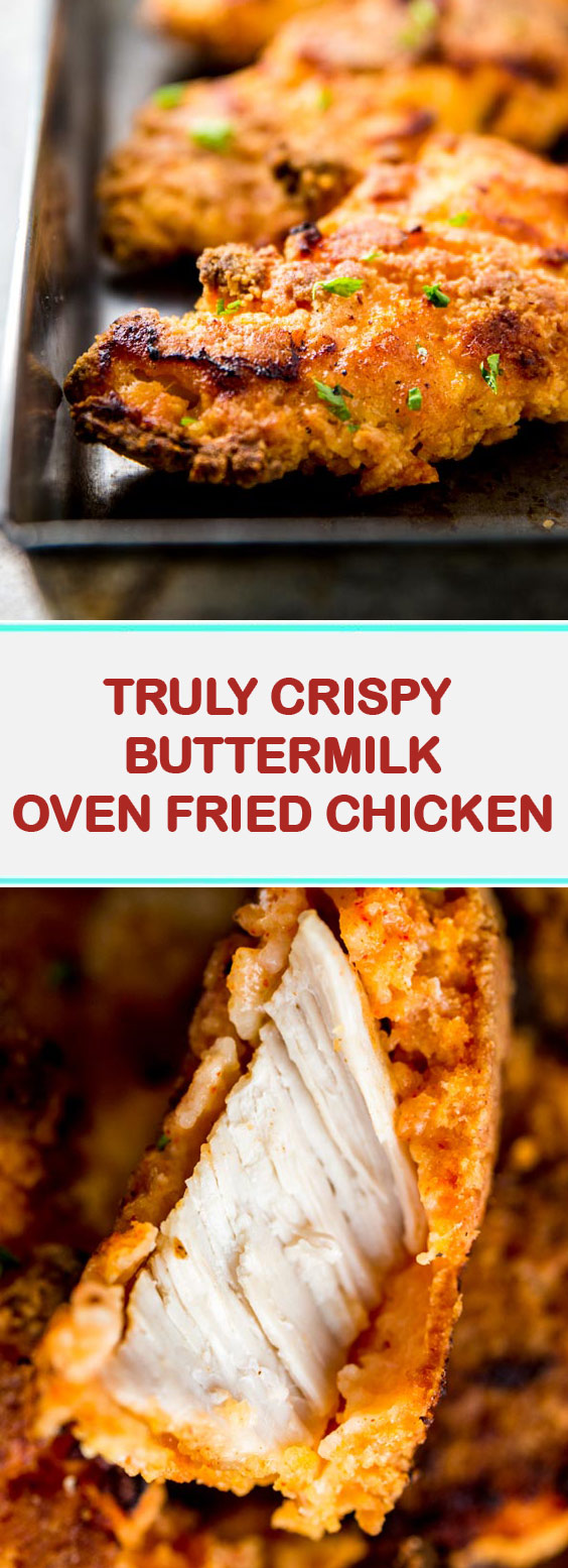 Truly Crispy Buttermilk Oven Fried Chicken