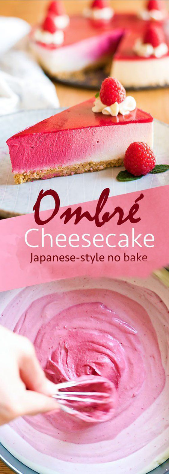 Pink Ombré Cheesecake