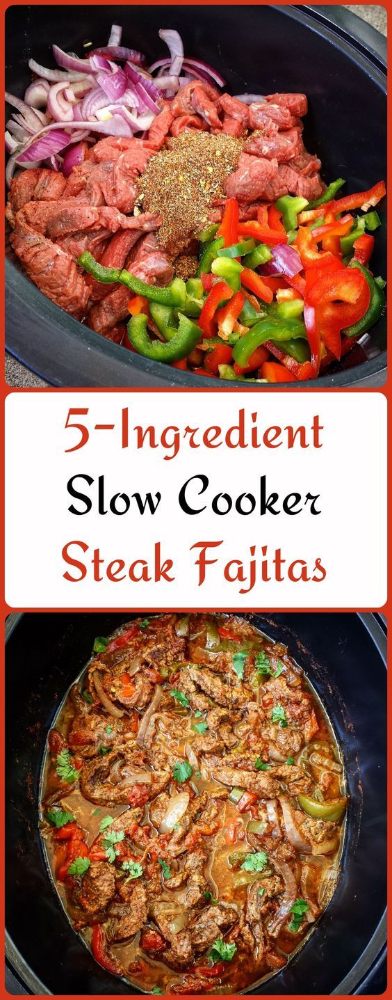 Slow Cooker Steak Fajitas (Paleo, Whole30)
