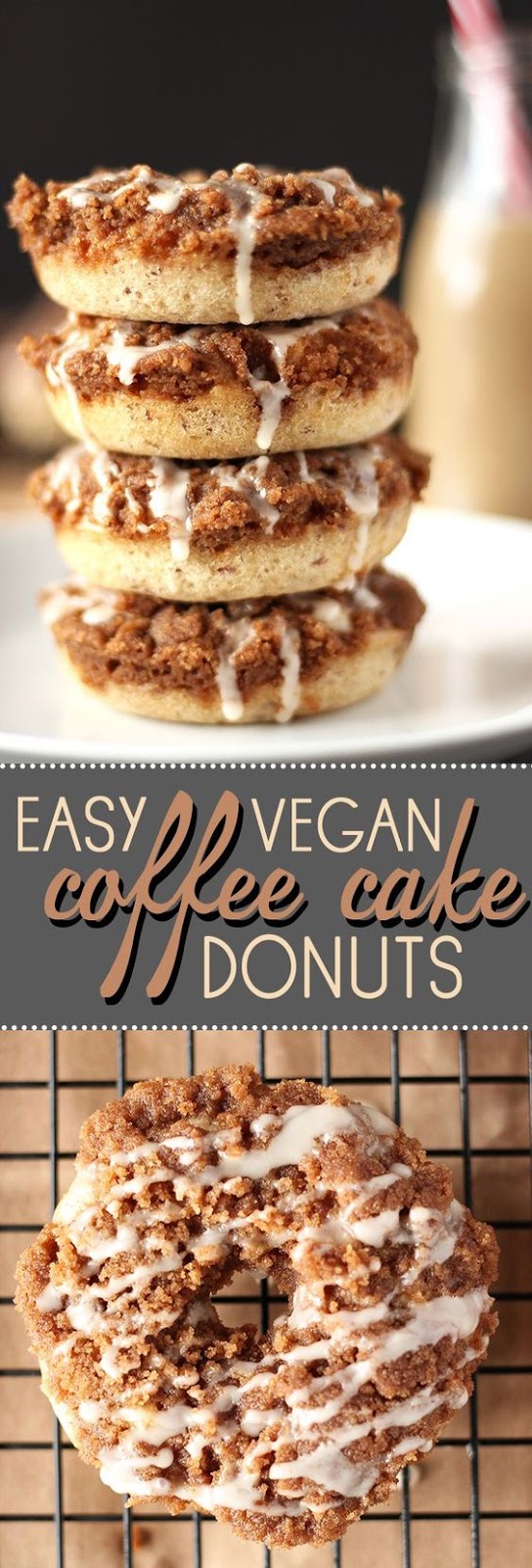 Easy Vegan Coffee Cake Donuts
