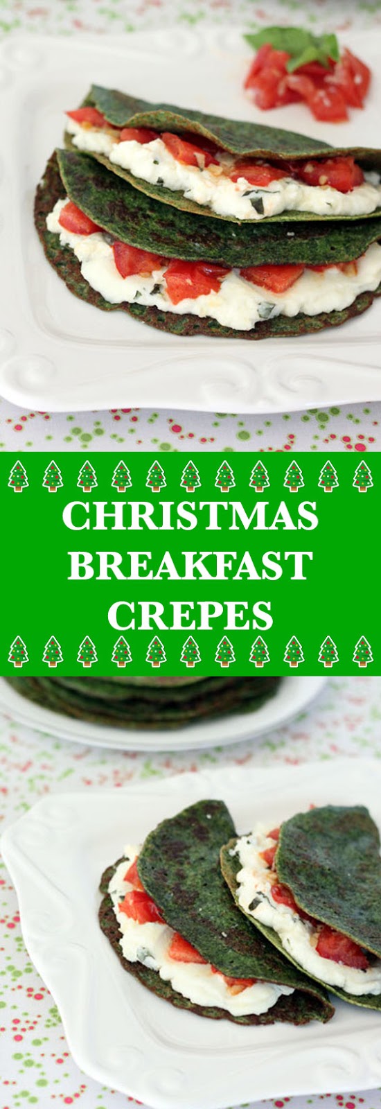 Chritsmas Savory Spinach Crepes with Ricotta