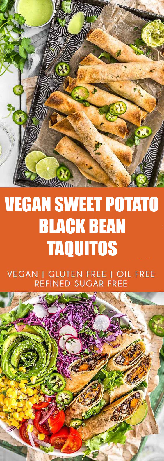 Sweet Potato Black Bean Taquitos