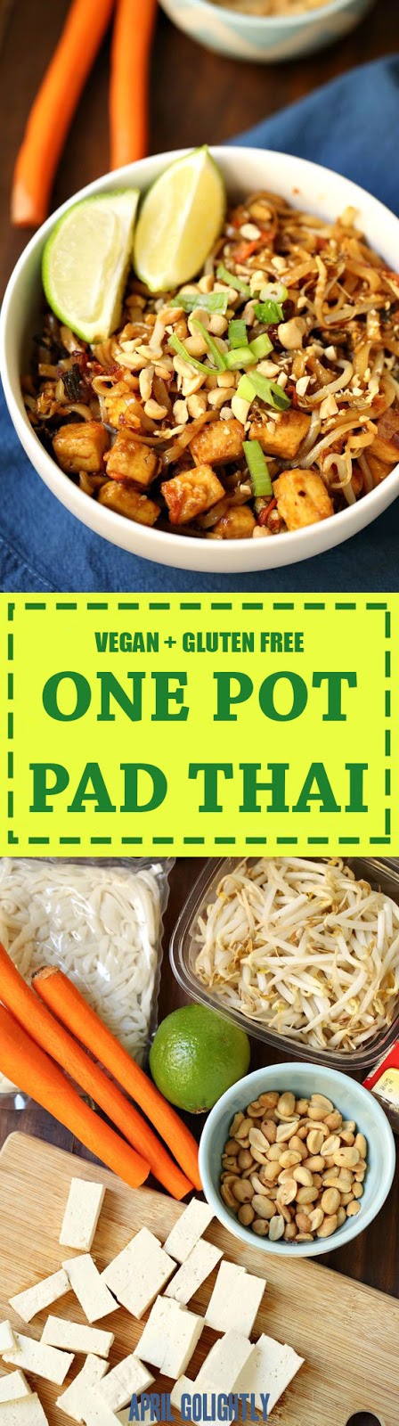 Vegan + Gluten Free One Pot Pad Thai