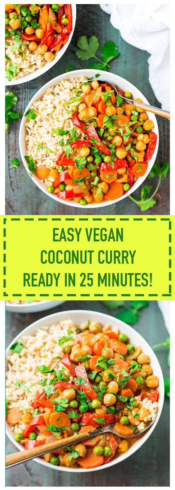Easy Vegan Coconut Curry Ready in 25 Minutes!