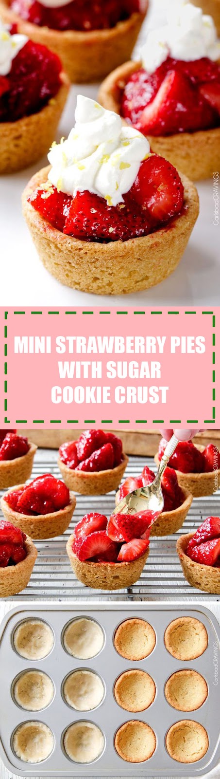Mini Strawberry Pies With Sugar Cookie Crust