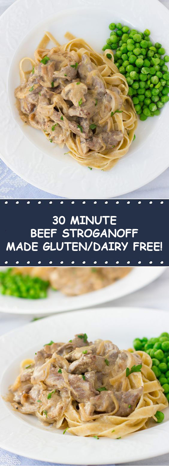 Gluten-Free, Dairy-Free 30-Minute Beef Stroganoff