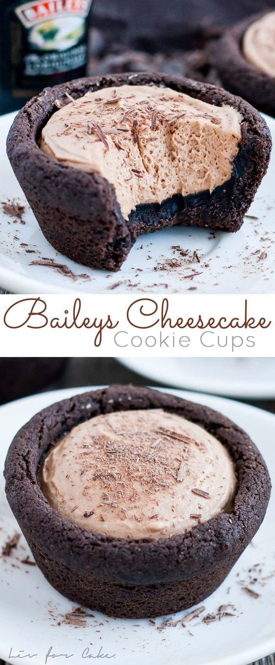 Baileys Cheesecake Cookie Cups