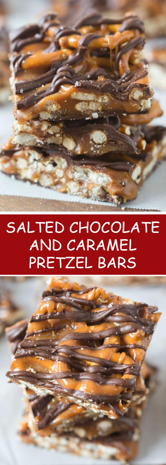 Salted Chocolate and Caramel Pretzel Bars