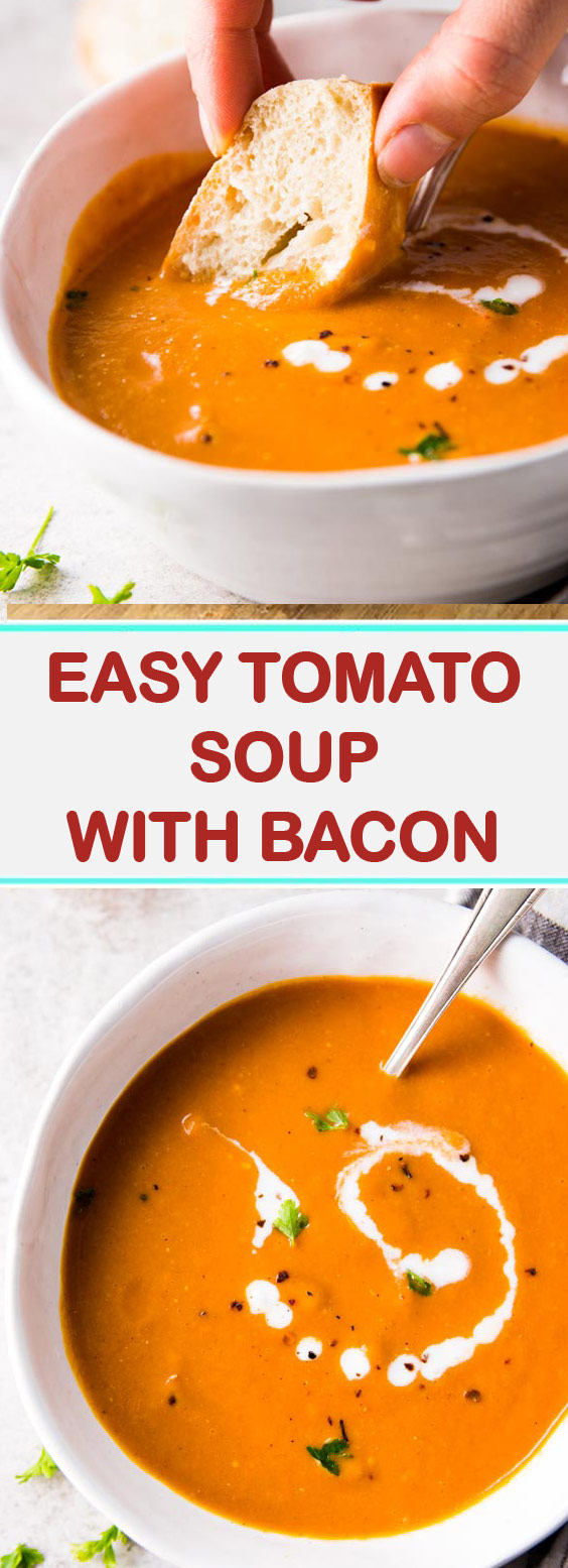 Easy Tomato Soup with Bacon