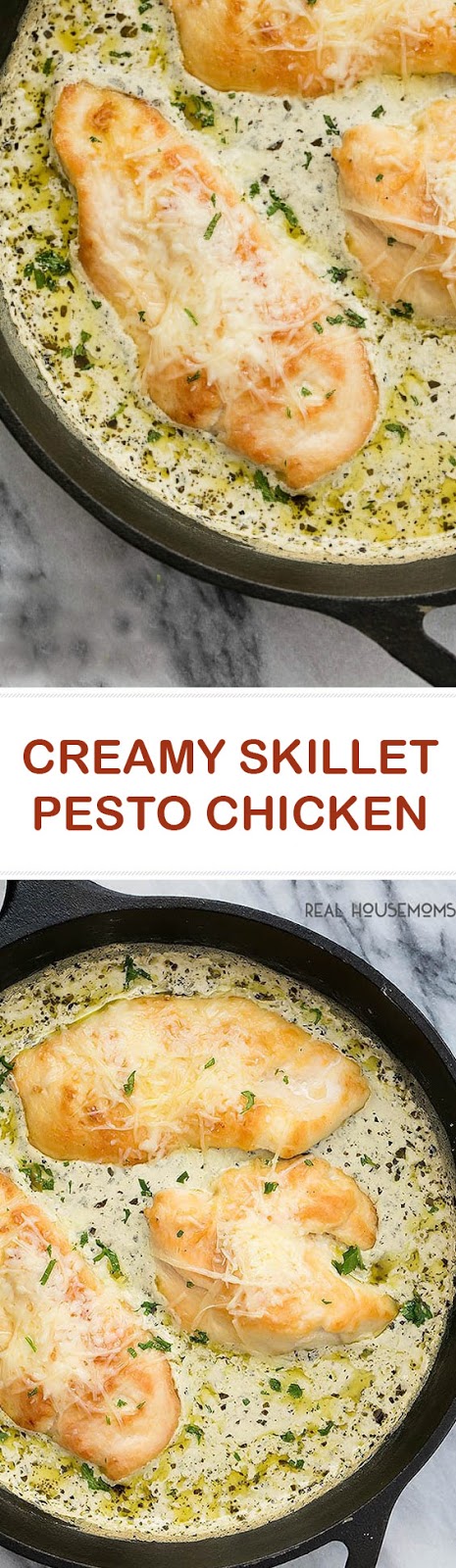 Creamy Skillet Pesto Chicken