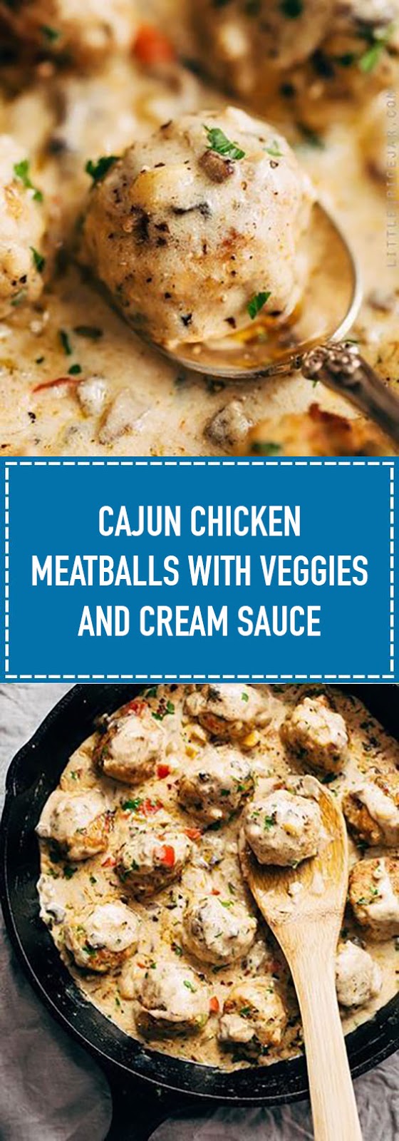 Cajun Chicken Meatballs in a Creamy Sauce