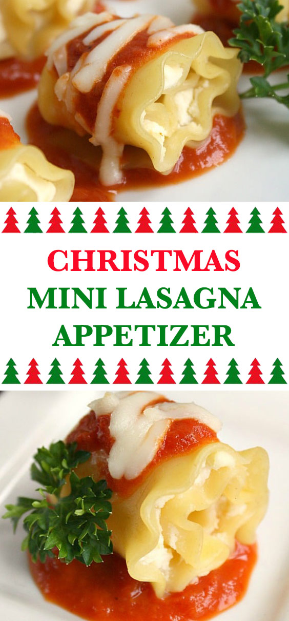 Christmas Mini Lasagna Appetizer