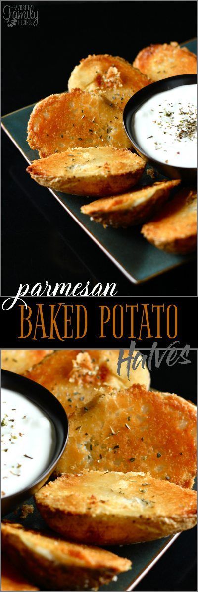 I love these Parmesan Baked Potato Halves, they make the perfect side dish. This is my go to recipe for a side for company, they are so easy and delicious!