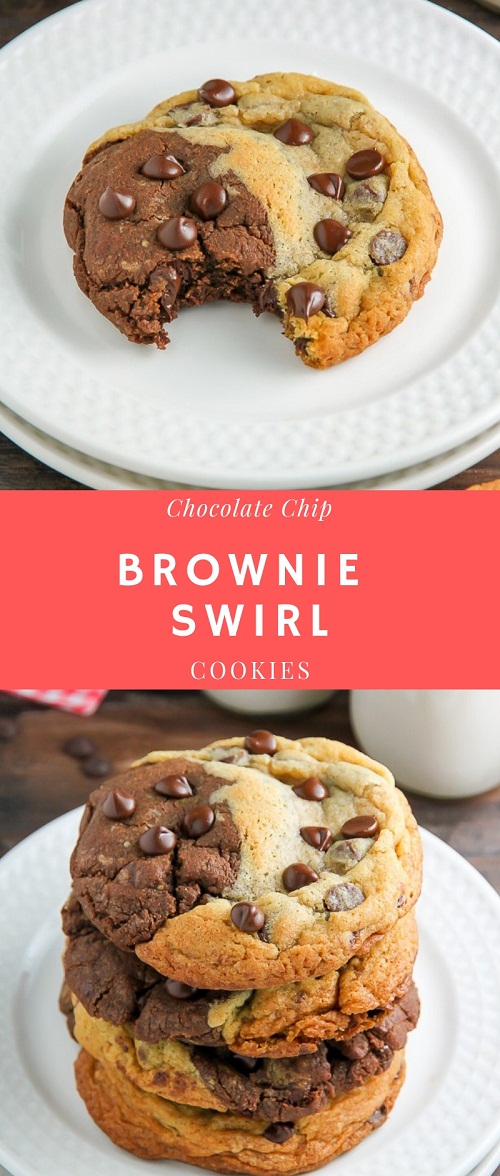  Chocolate Chip Brownie Swirl Cookies