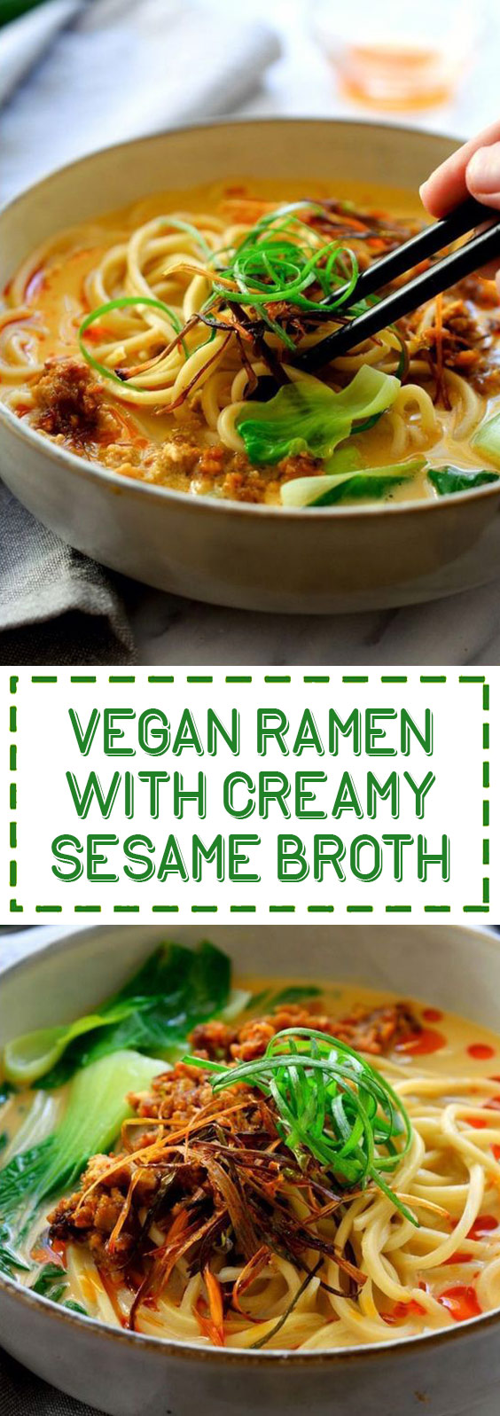 Vegan Ramen with Creamy Sesame Broth