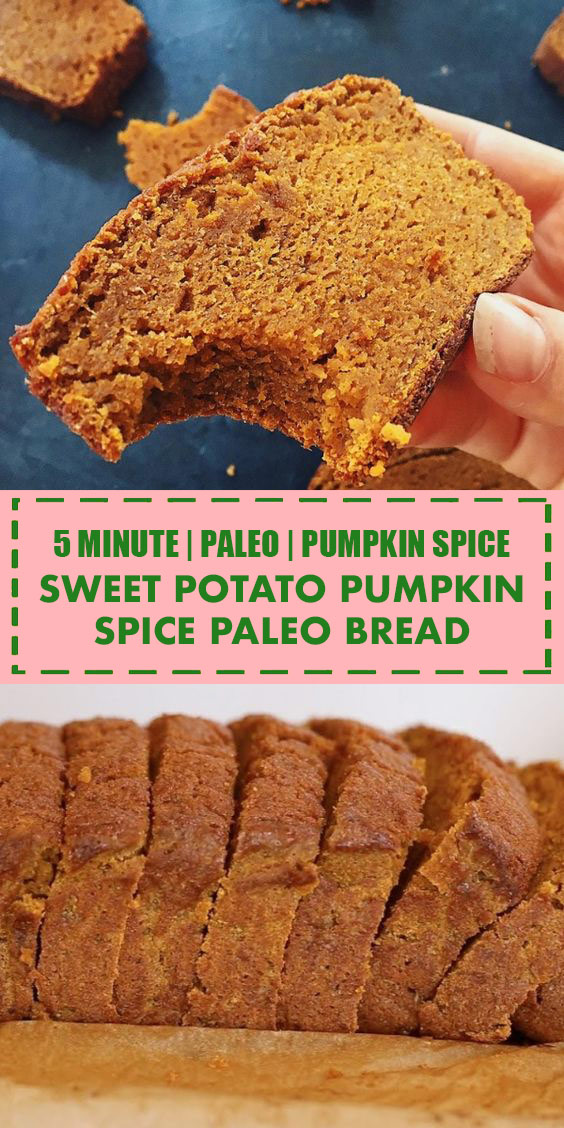 Sweet Potato Pumpkin Spice Paleo Bread