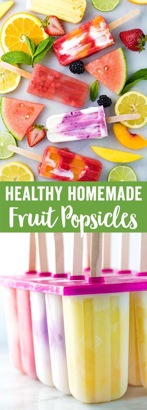 Healthy Homemade Fruit Popsicles