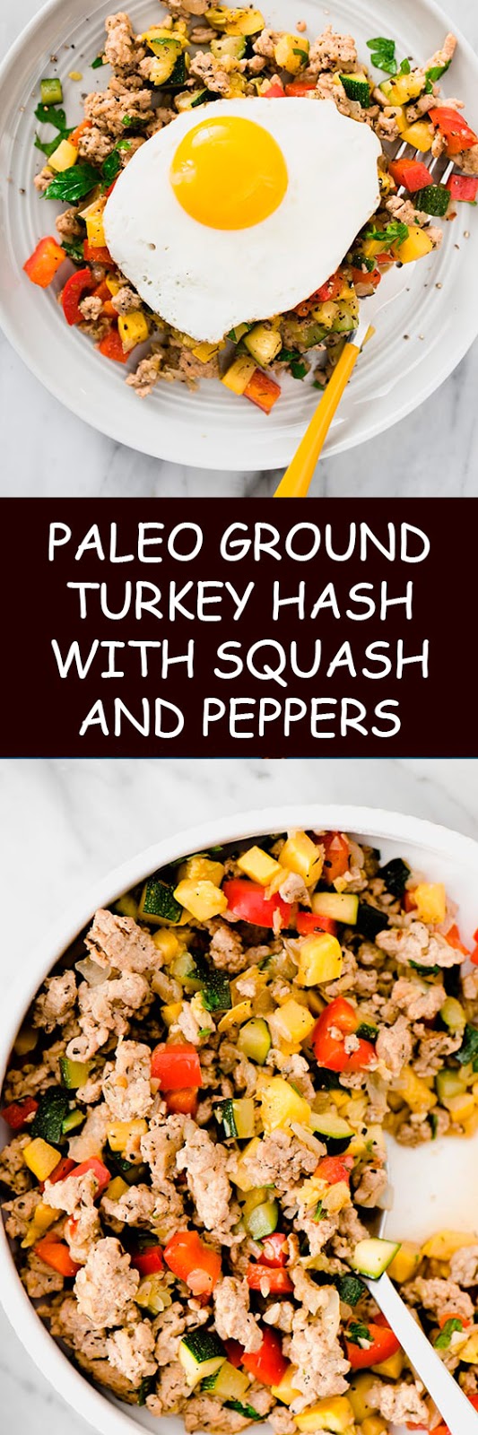 Paleo and Whole30 Ground Turkey Hash
