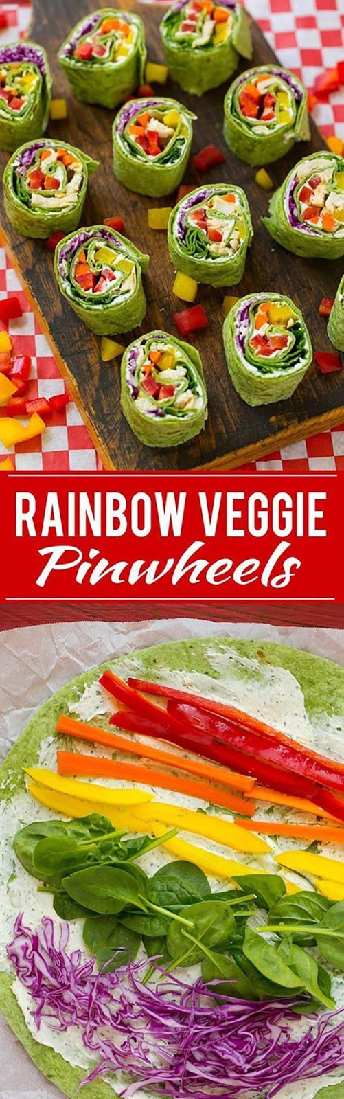 Rainbow Veggie Pinwheels