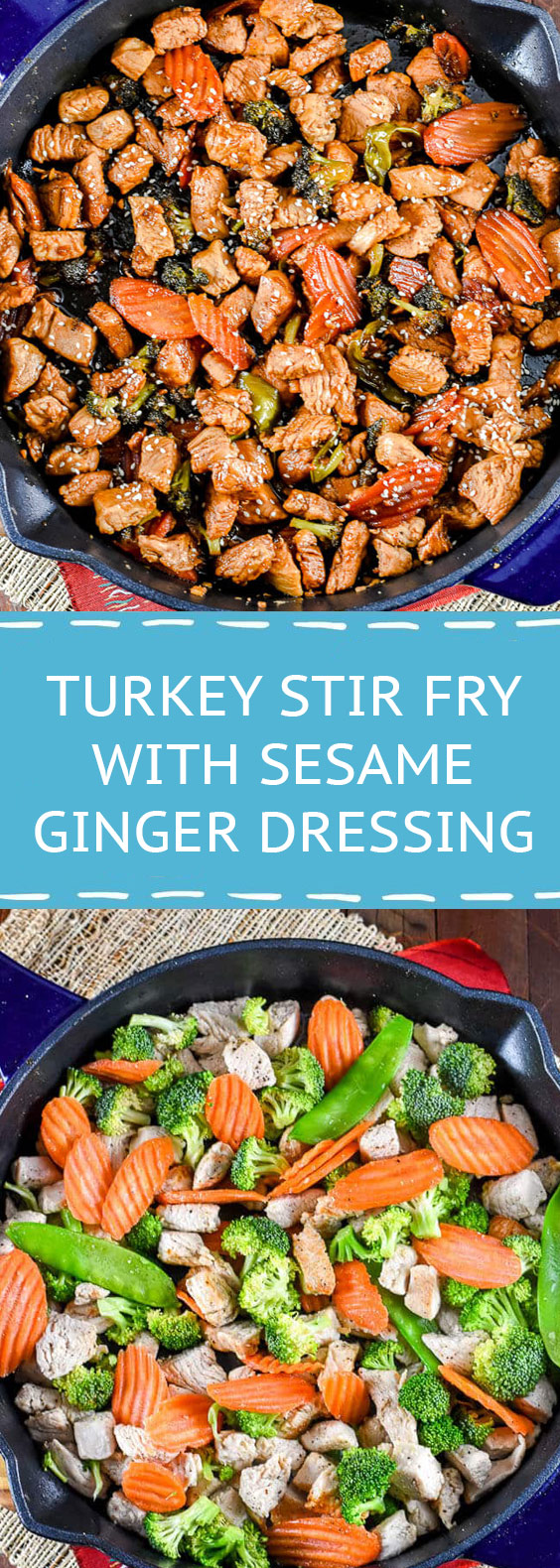 Turkey Stir Fry with Sesame Ginger Dressing