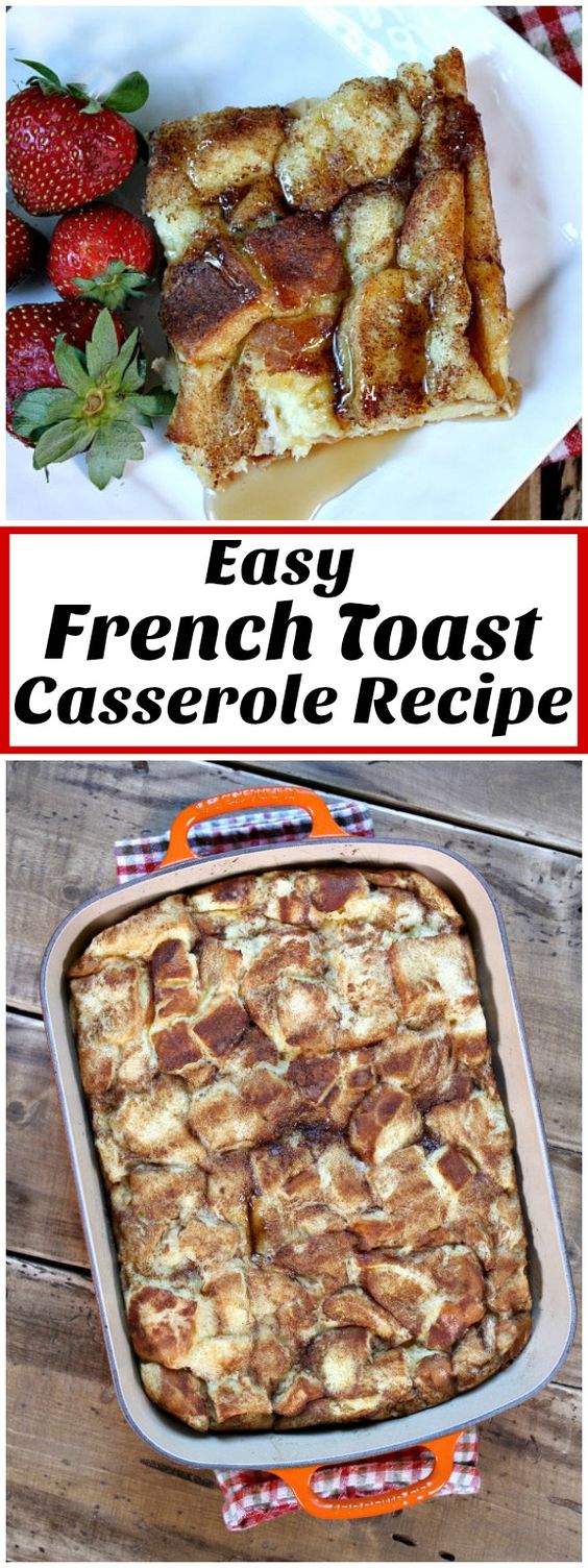 Classic, Easy French Toast Casserole recipe from RecipeGirl.com This is the perfect holiday breakfast recipe.