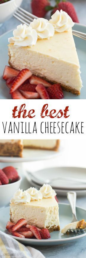 This Vanilla Cheesecake is super creamy and not as heavy as traditional baked…