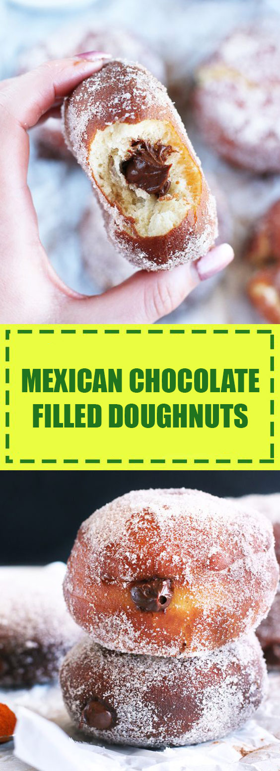  Mexican Chocolate Filled Doughnuts