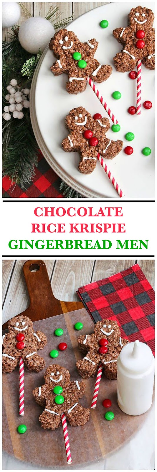 Chocolate Rice Krispie Gingerbread Men Pops