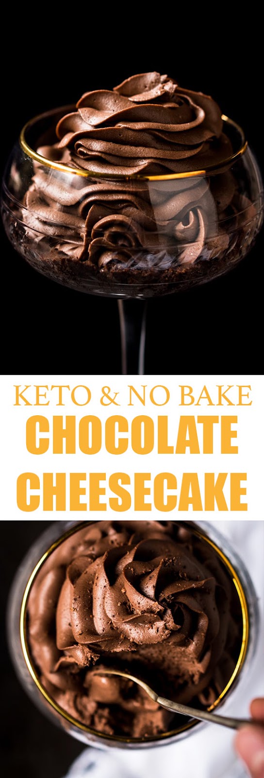 No Bake Chocolate Cheesecake (Gluten Free & Keto)