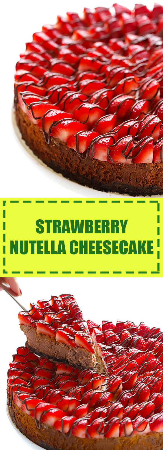 Strawberry Nutella Cheesecake