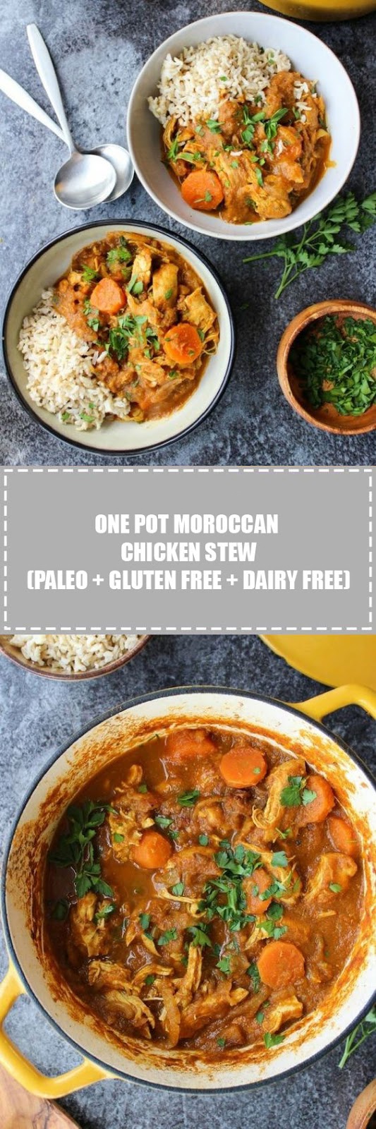 One Pot Moroccan Chicken Stew (Paleo + Gluten Free + Dairy Free)