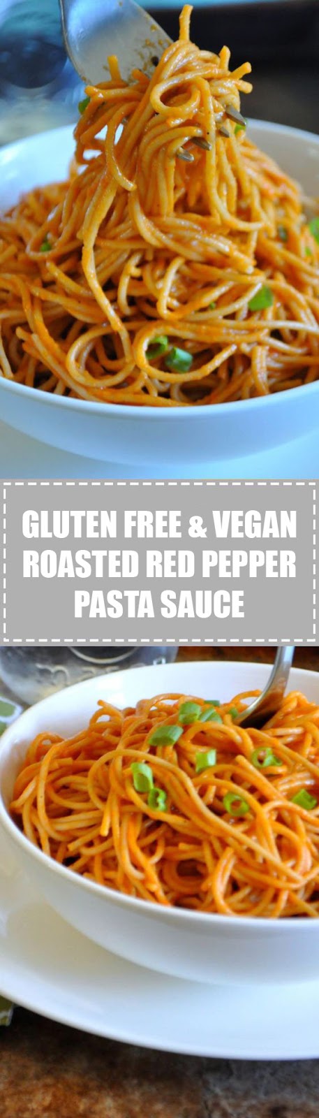 Gluten Free & Vegan Roasted Red Pepper Pasta Sauce