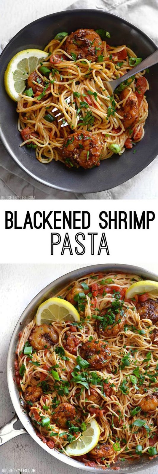 Easy Blackened Shrimp Pasta