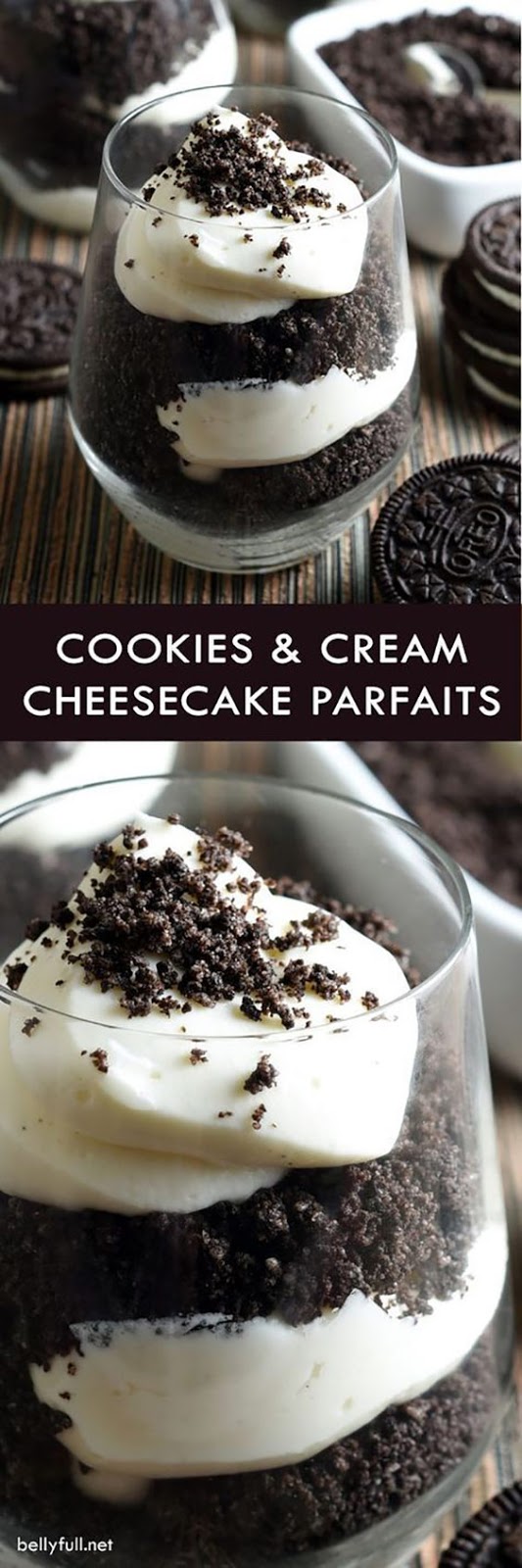 Cookies and Cream Cheesecake Parfaits