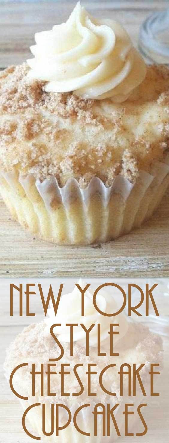 When I make these New York Style Cheesecake Cupcakes people just RAVE about them! The crumbled graham crackers sprinkled on top add the flavor of a cheesecake base. #cupcakerecipe #cheesecakecupcake #dessertrecipe