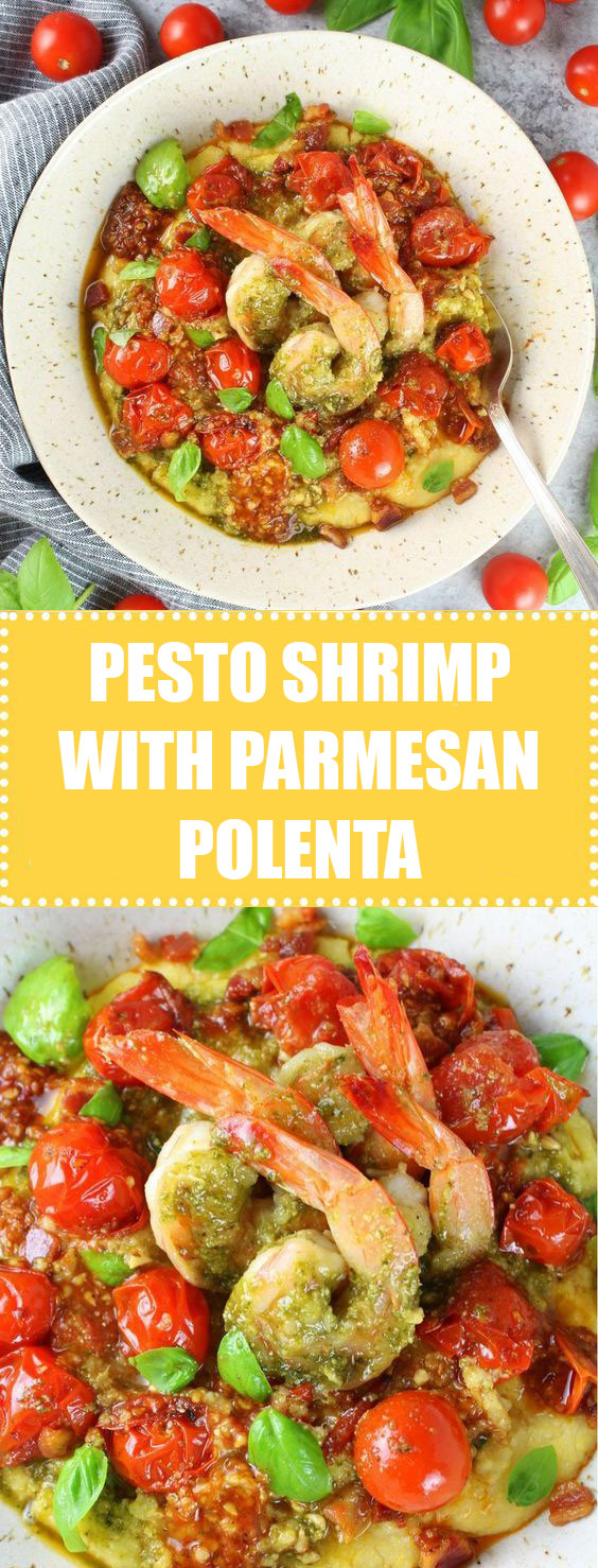  Pesto Shrimp with Parmesan Polenta Recipe