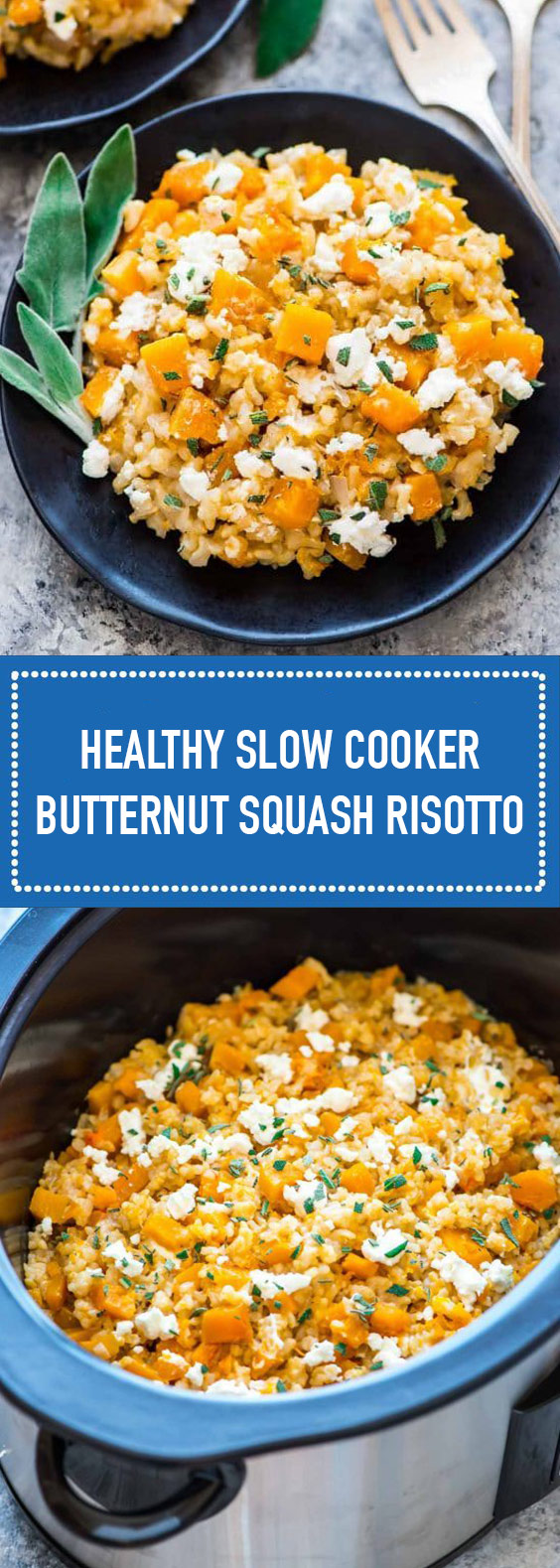 Healthy Slow Cooker Butternut Squash Risotto