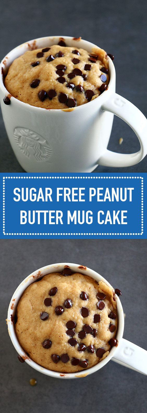 Sugar Free Peanut Butter Mug Cake (Vegan + Gluten Free)
