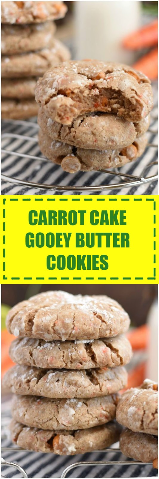 Carrot Cake Gooey Butter Cookies