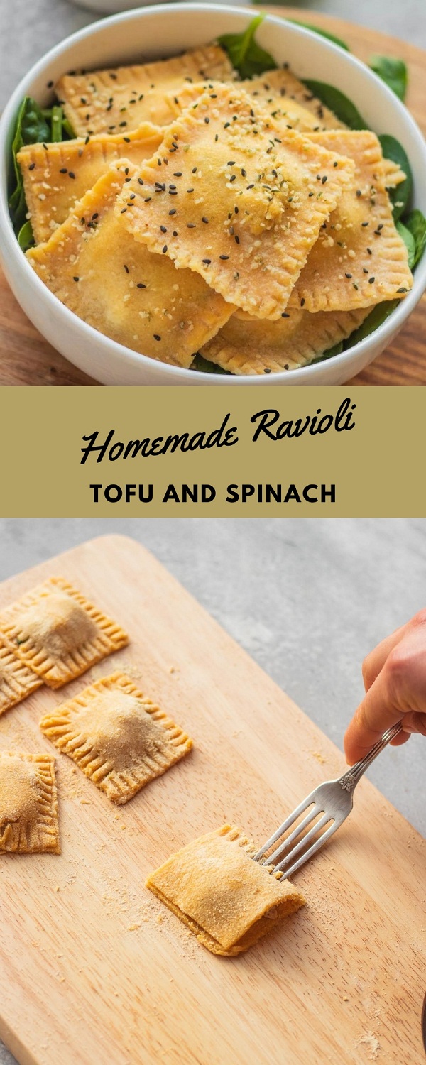 Homemade Ravioli With Tofu And Spinach