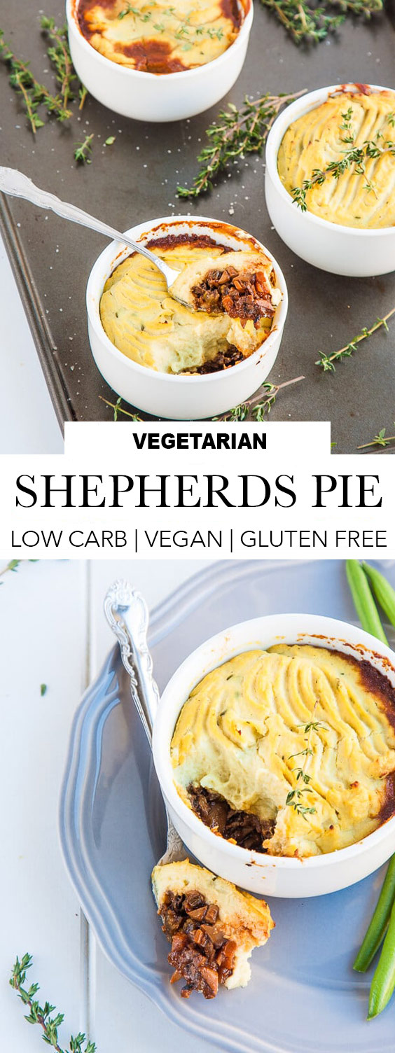 Mushroom and Cauliflower Vegan Shepherds Pie
