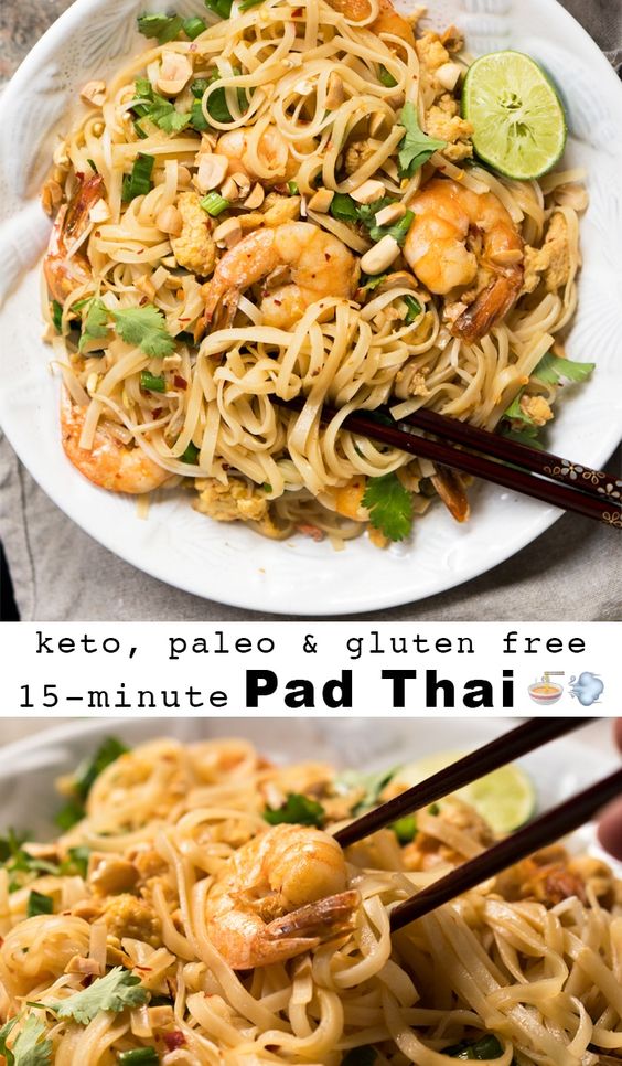 Paleo & Keto Pad Thai with Shirataki Noodles
