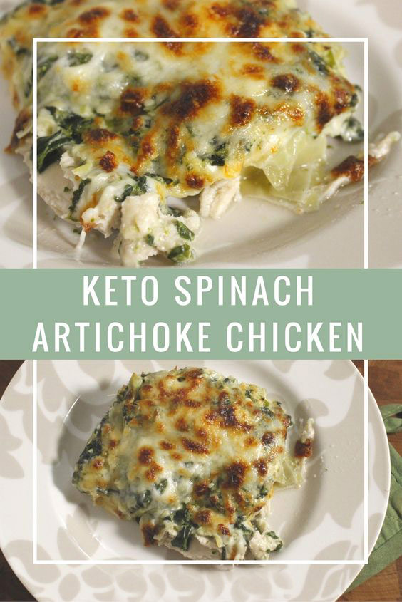 Keto Spinach Artichoke Chicken